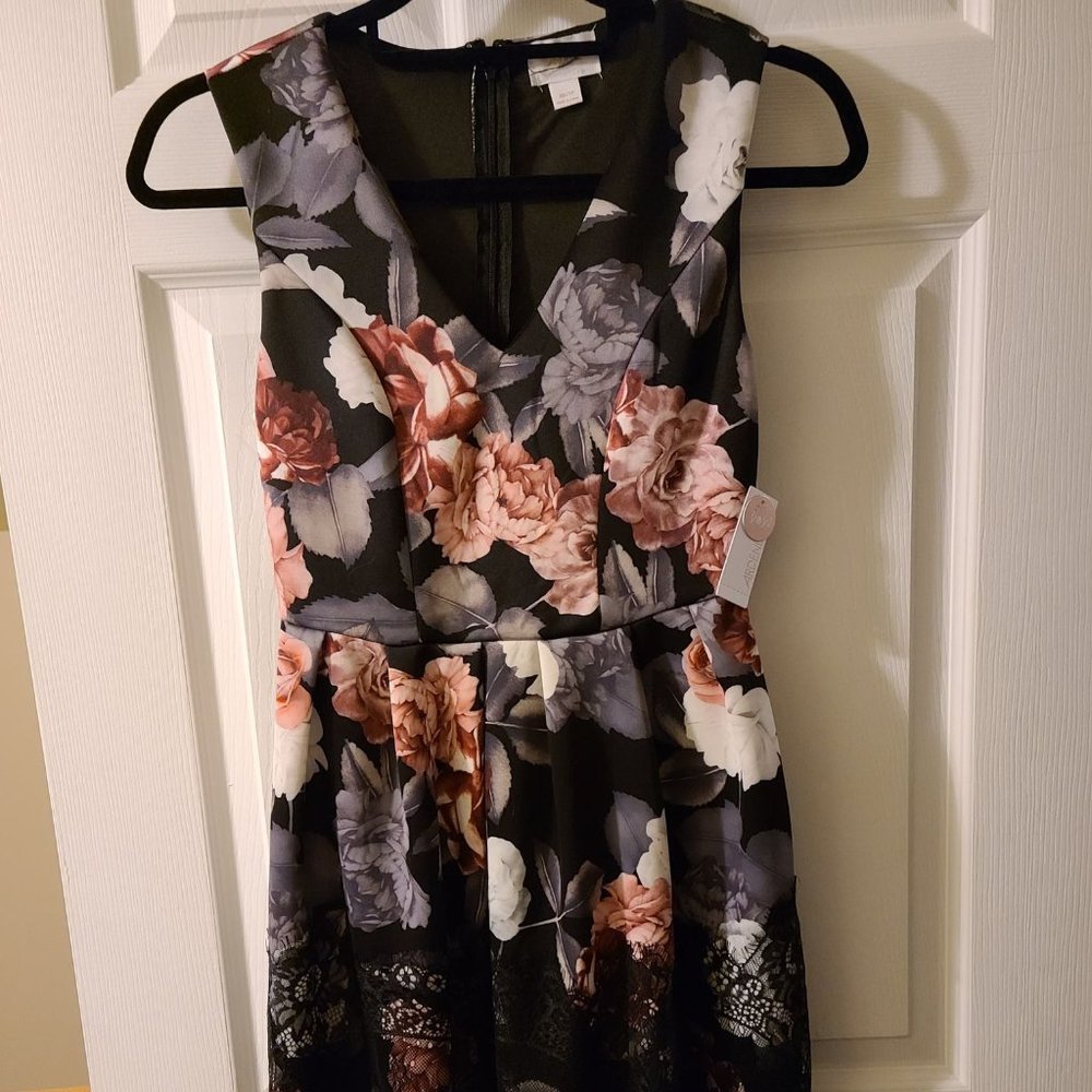 Floral and lace dress